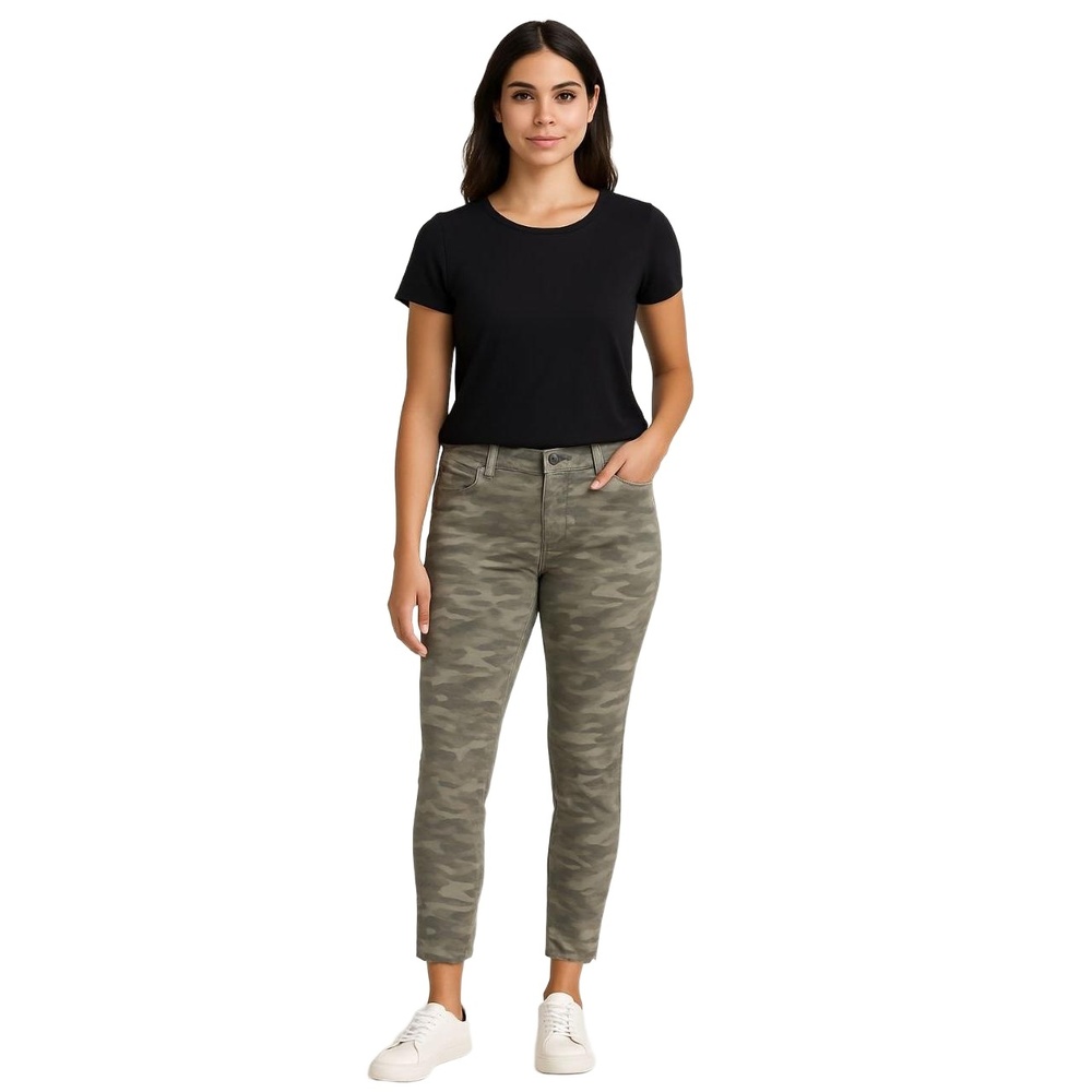 WIT & WISDOM Women’s Pants Size 10 Camo Print Ankle Slim Fit‎ Casual Stretch